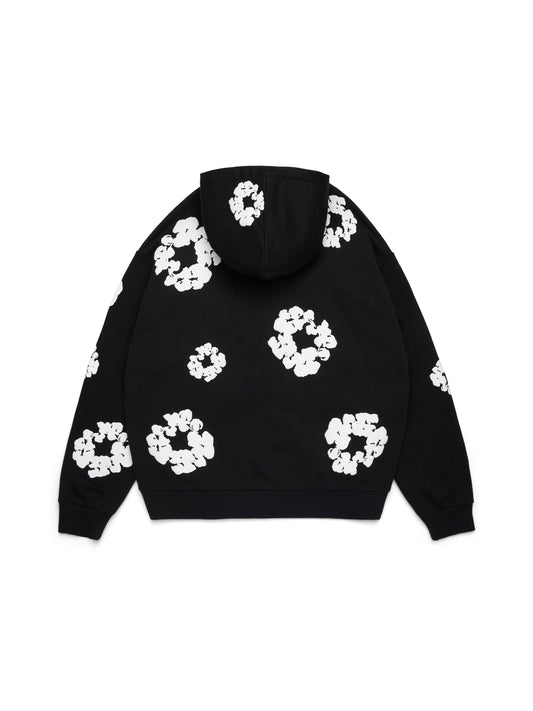 Denim Tears hoodie – black, white flowers
