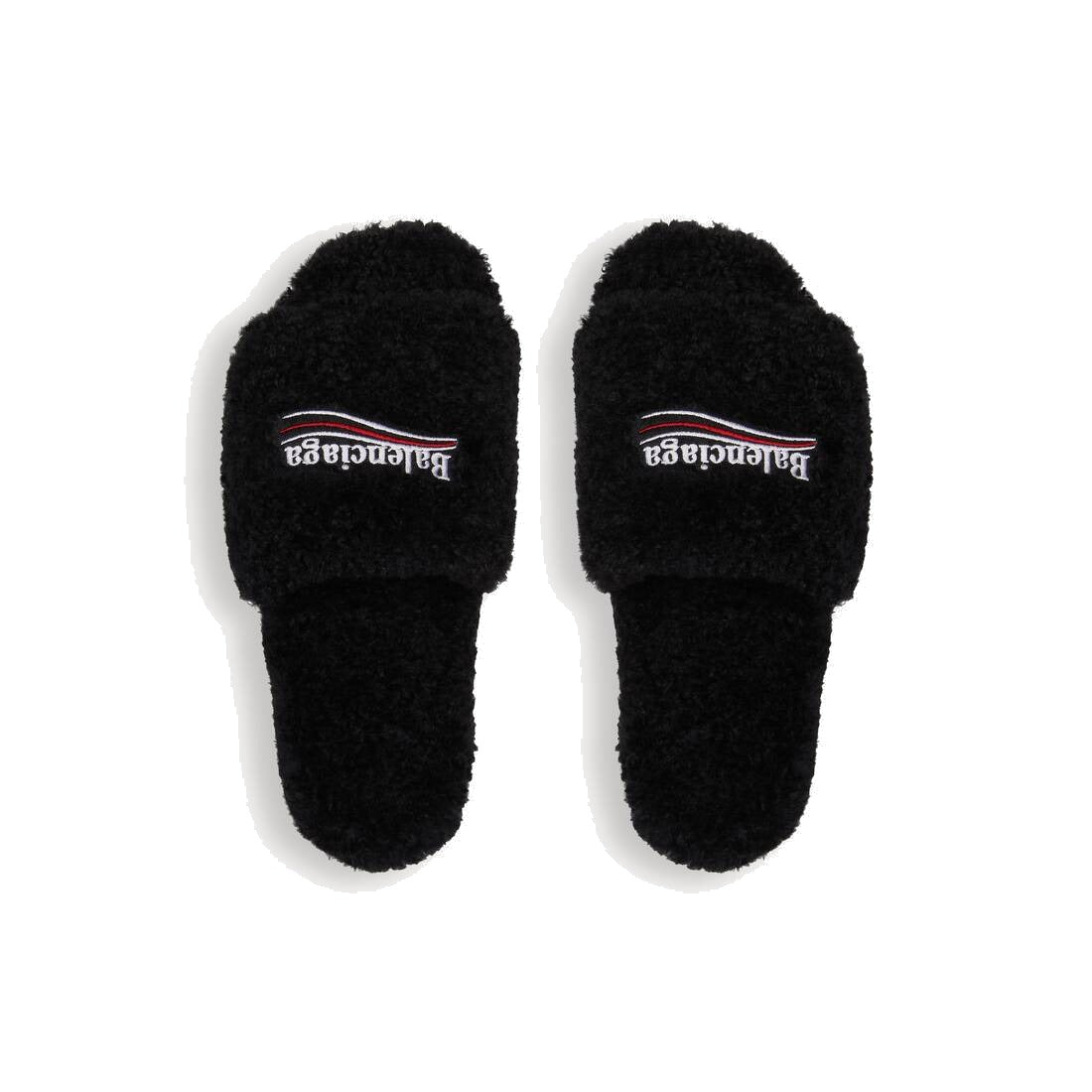 Balenciaga Furry Slide – black