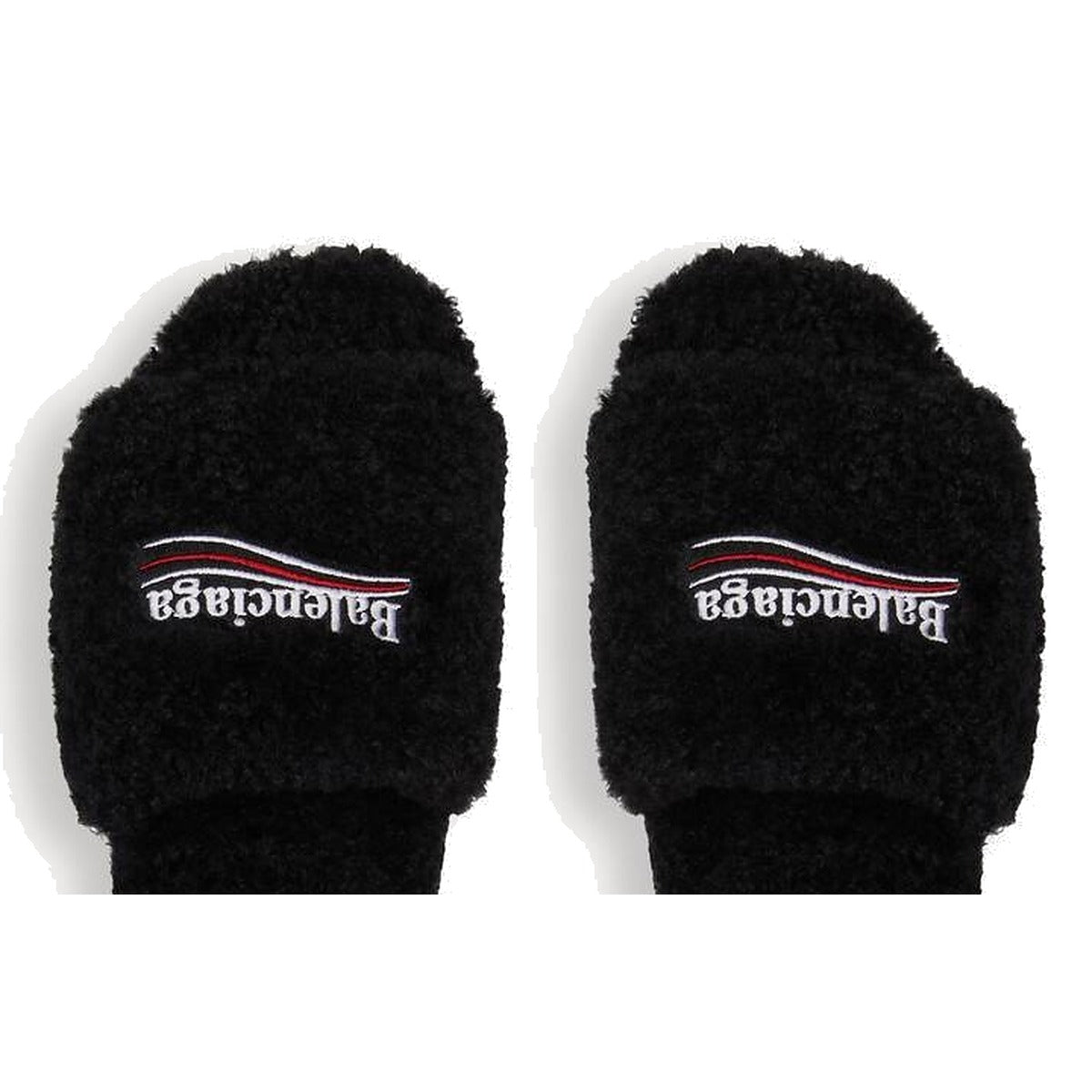 Balenciaga Furry Slide – black